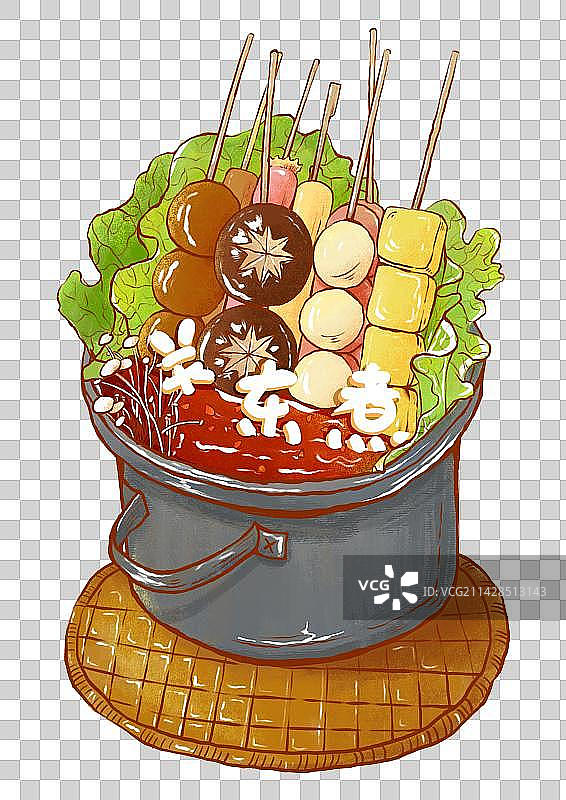 关东煮-食物插画图片素材