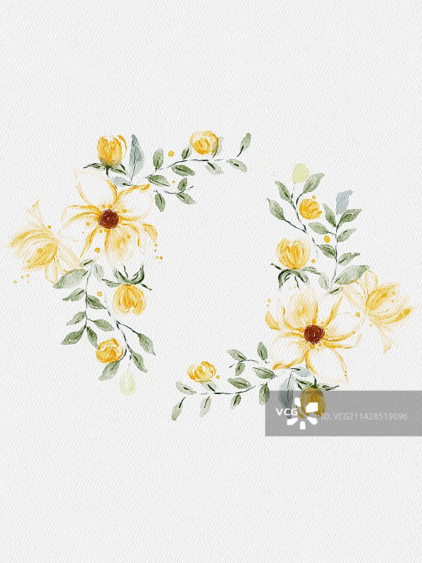 水彩花卉图案图片素材