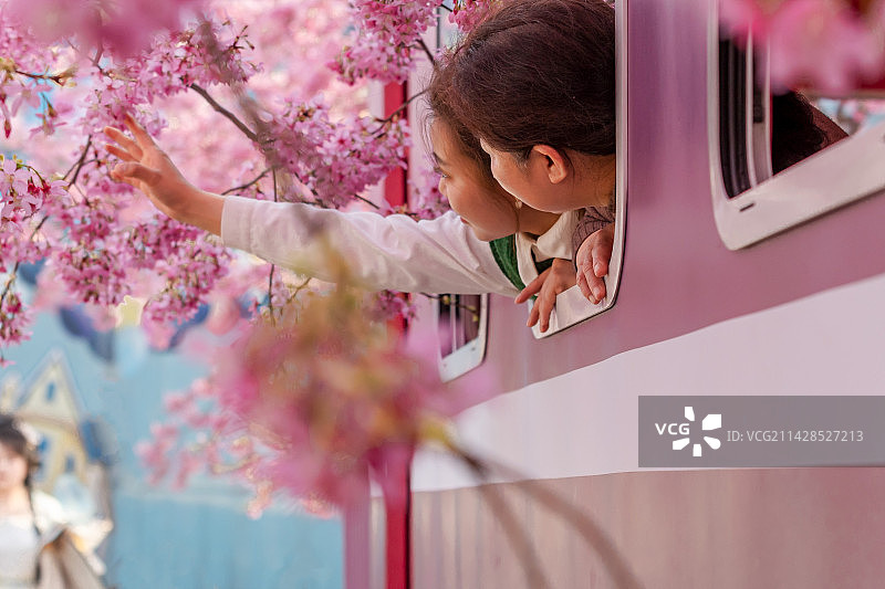 触碰春天图片素材