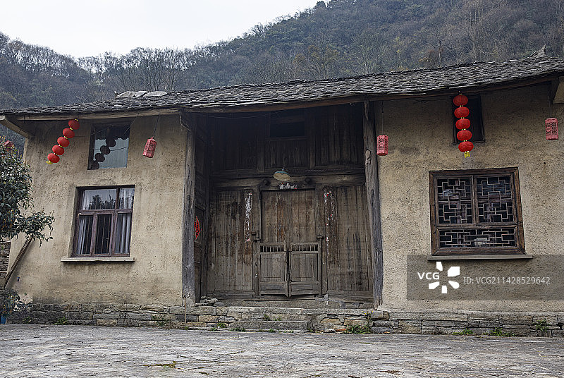 中国贵州安顺市西秀区七眼桥云峰八寨云山屯古建筑群,中国传统村落云山村图片素材