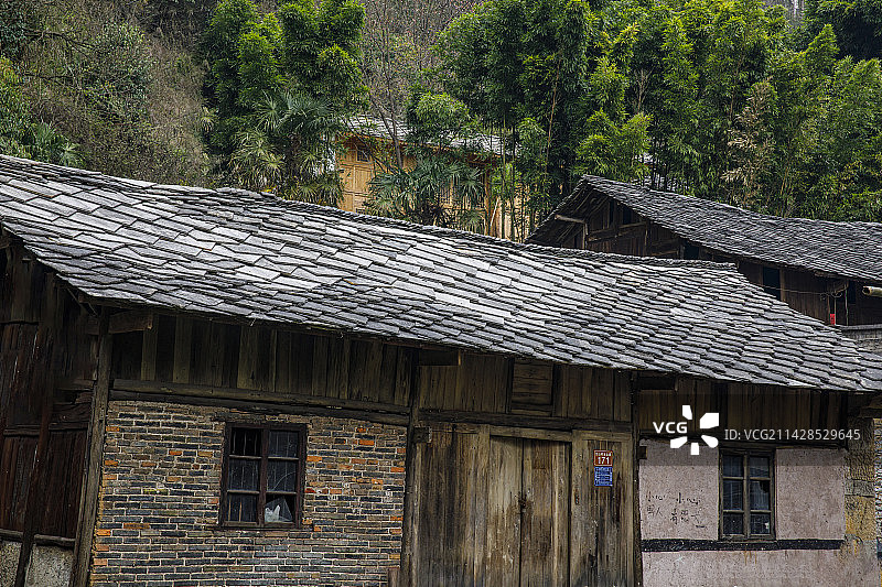 中国贵州安顺市西秀区七眼桥云峰八寨云山屯古建筑群,中国传统村落云山村图片素材