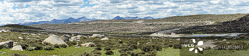景物和群山的全景超广角超高分辨率超高像素图片素材