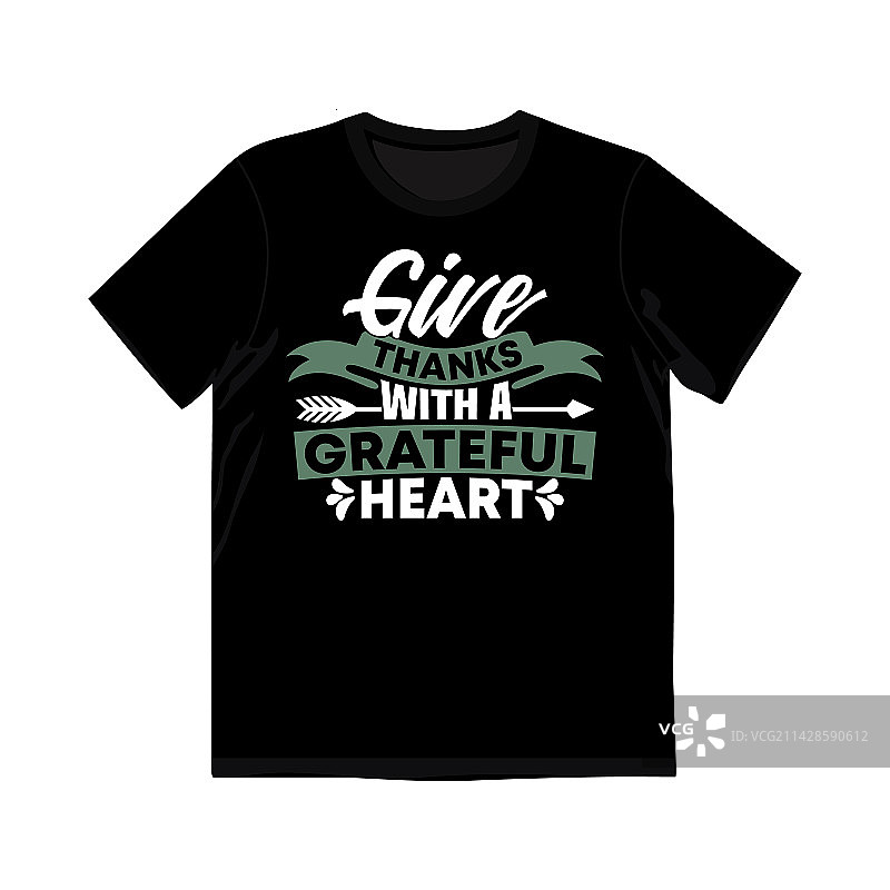 感恩的心T恤设计图片素材