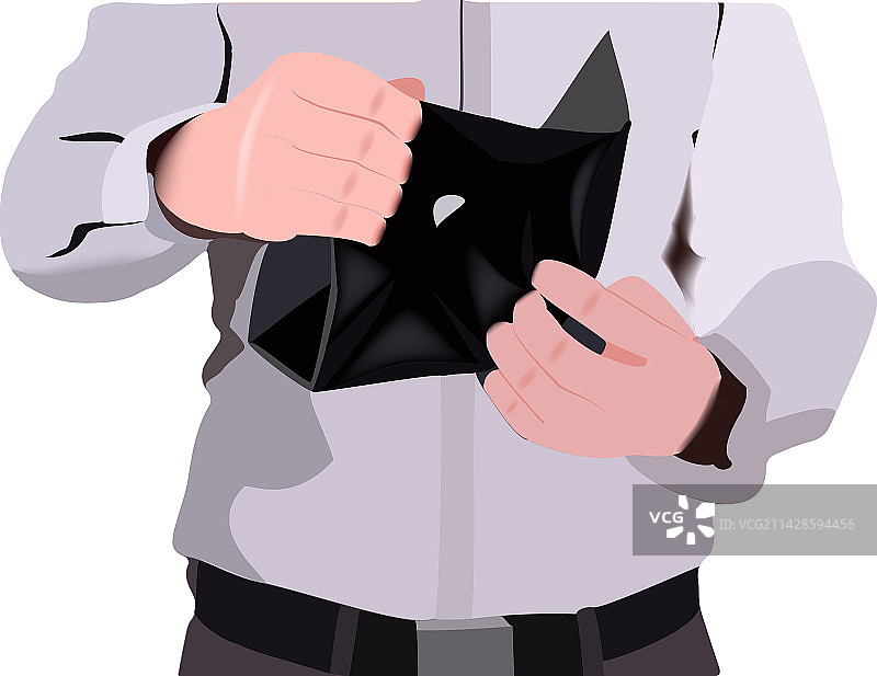 空钱包身无分文的人图片素材