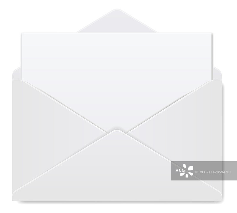 已打开信封设计模板图片素材