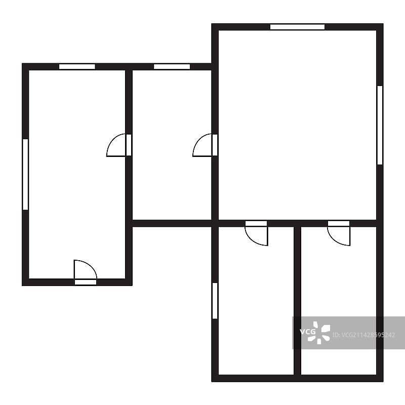 公寓建筑平面图俯视图图片素材