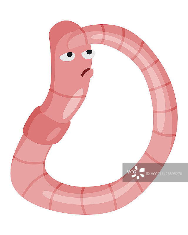 沉思的粉色蠕虫图片素材