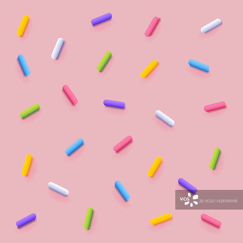 粉色甜甜圈釉料无缝图案图片素材