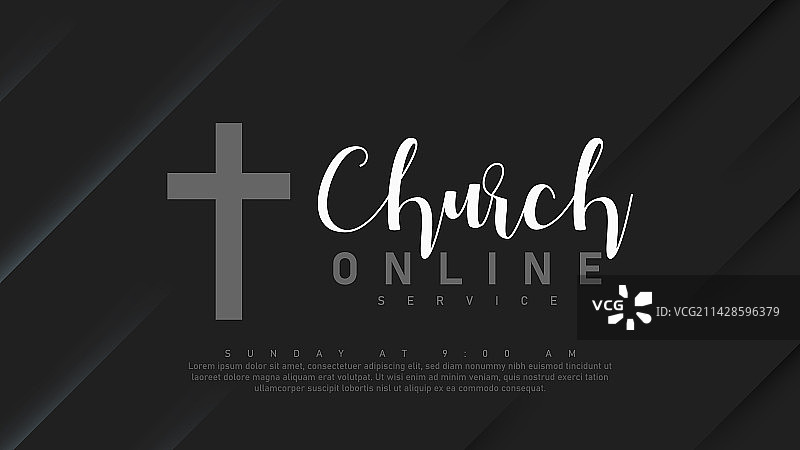 线上教会礼拜耶稣banner图片素材