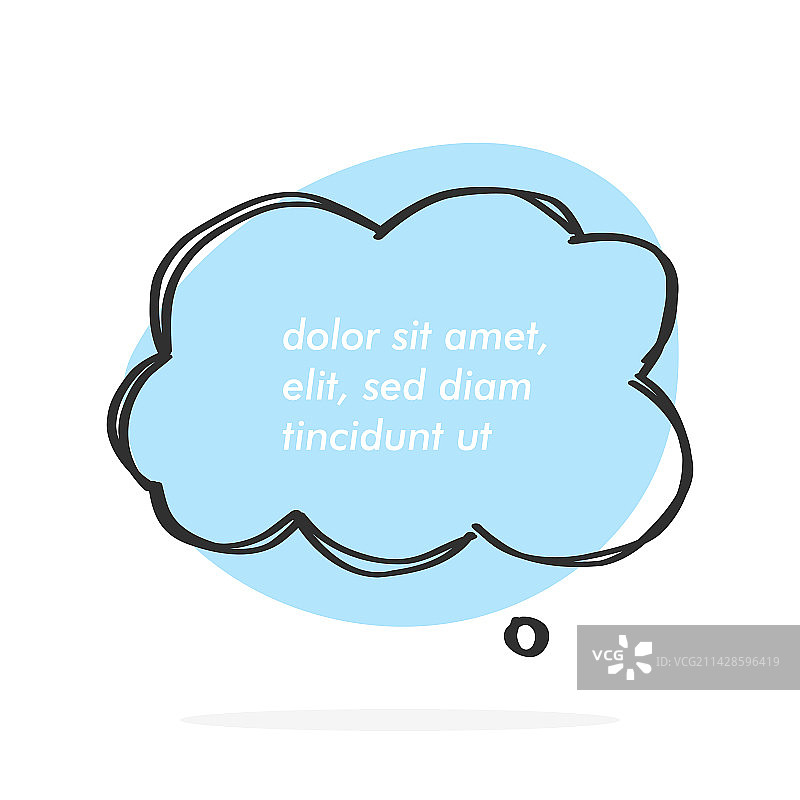 手绘涂鸦对话气泡图片素材