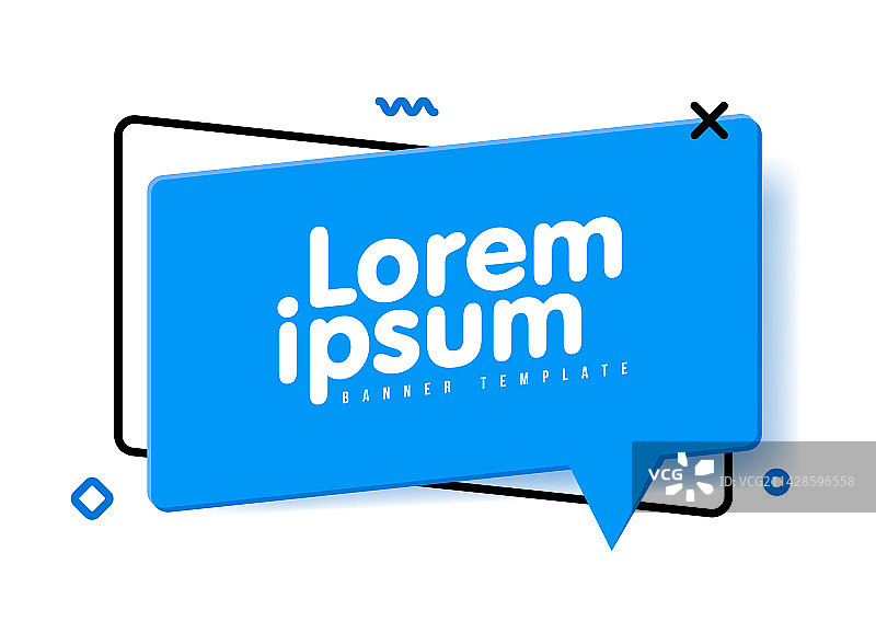 3D对话气泡形状聊天框banner贴纸图片素材