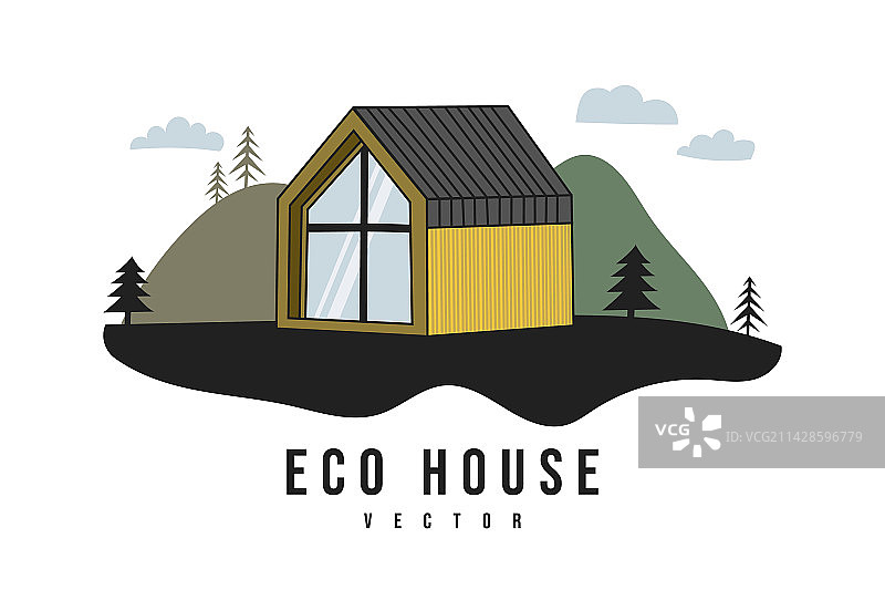 扁平风现代双层谷仓图片素材