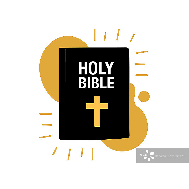 白色背景上的圣经图标图片素材