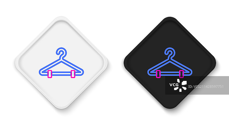 白色背景上的衣架线条图标图片素材