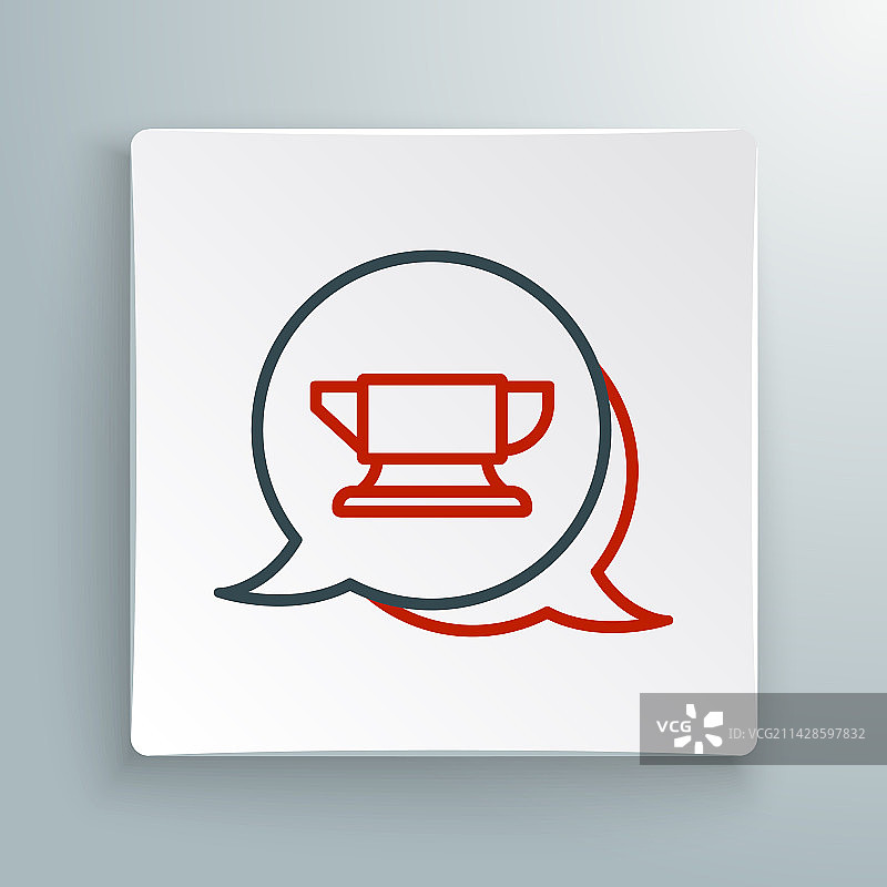 白色背景上的铁匠铁砧工具线性图标图片素材