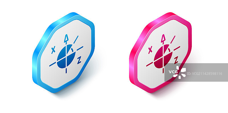 2.5D三角函数圆图标图片素材