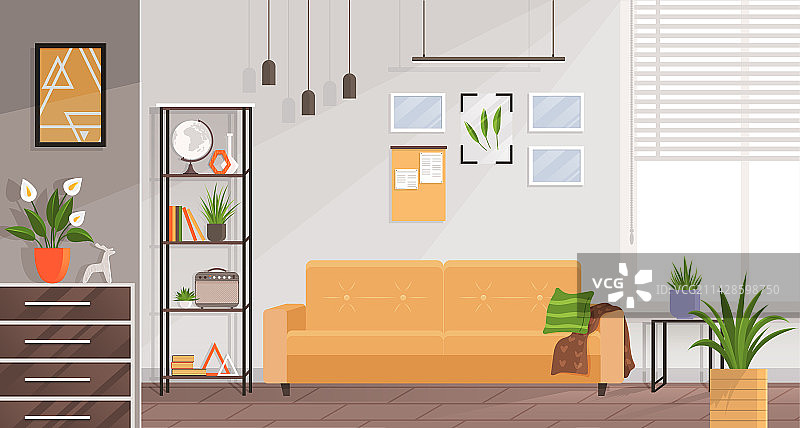 常规客厅家具室内设计图片素材