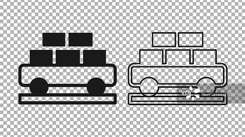 黑色货运列车车厢图标图片素材