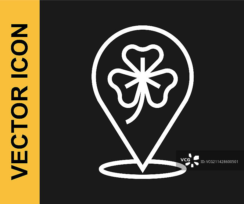 白色三叶草叶图标图片素材