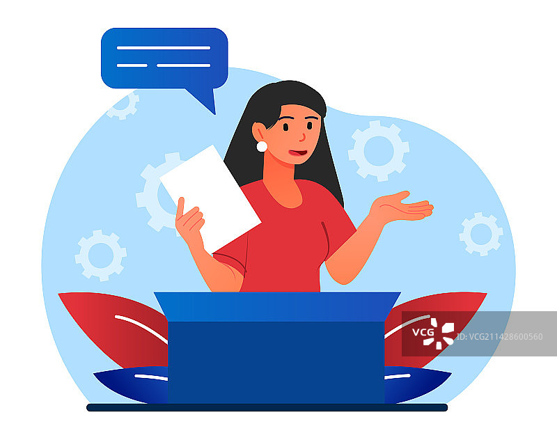 公开演讲的演说家图片素材