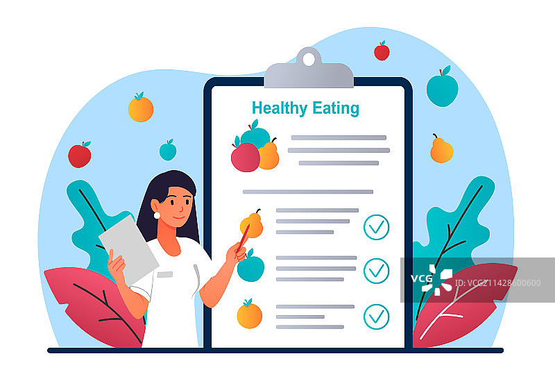 注重健康饮食的女人图片素材