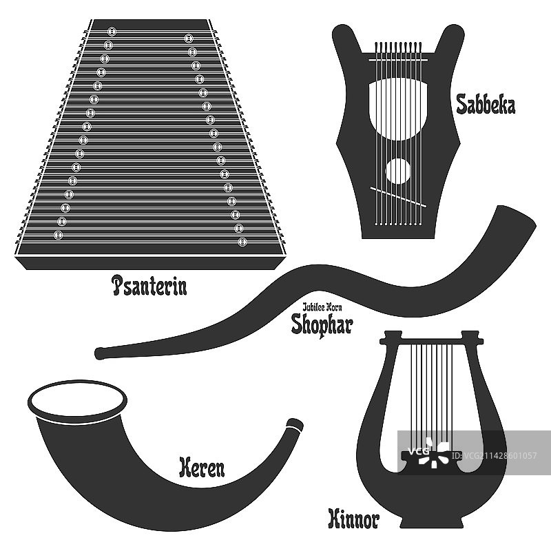 圣经系列中的乐器图片素材