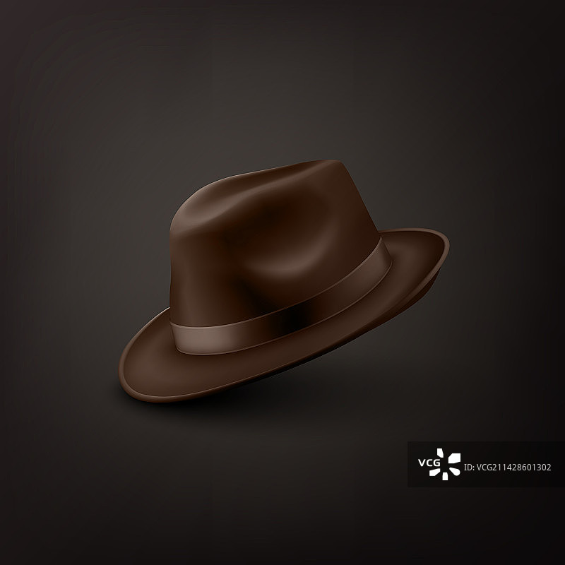 3D逼真棕色复古经典图片素材