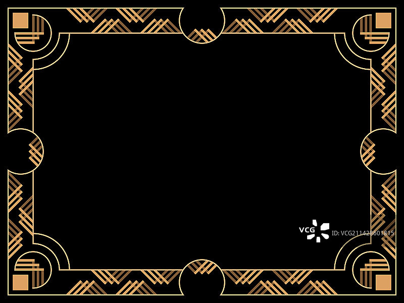 装饰艺术框架复古线性边界设计图片素材