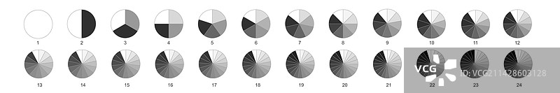 甜甜圈或饼图模板圆形分割为2图片素材