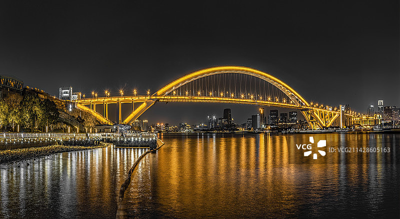 上海卢浦大桥全景图图片素材