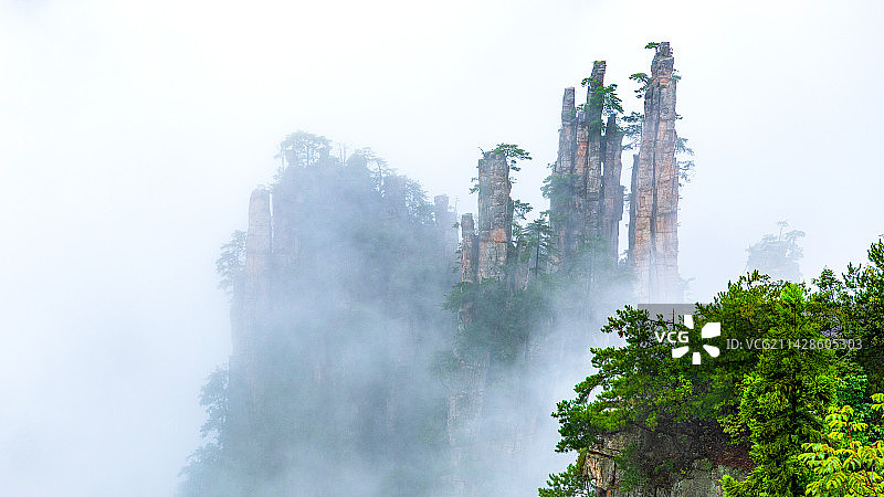 张家界天子山御笔峰图片素材