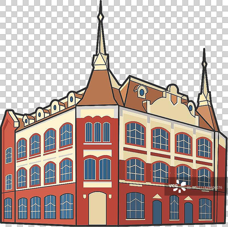 青岛地标建筑青岛邮电博物馆图片素材