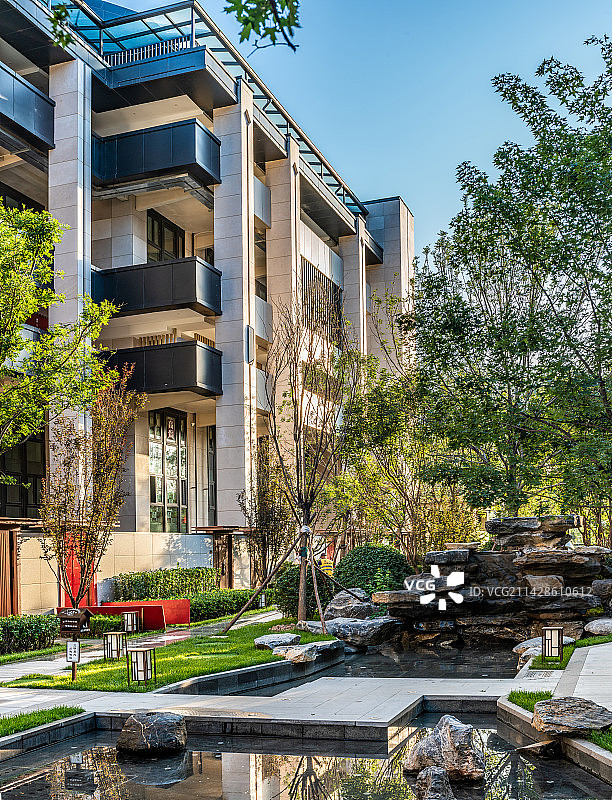 别墅庭院园林景观图片素材