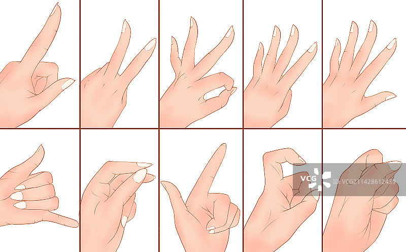 汉语手势手指图图片素材