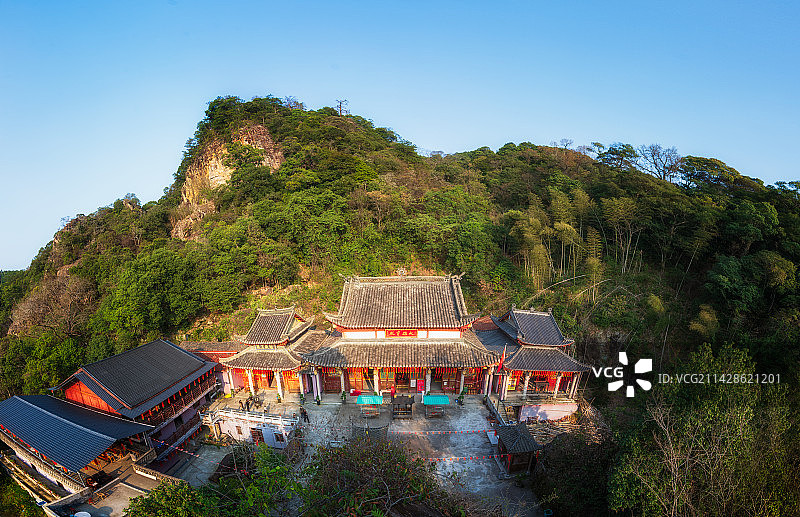 福建建瓯归宗岩景区，崇仁禅寺全景图片素材