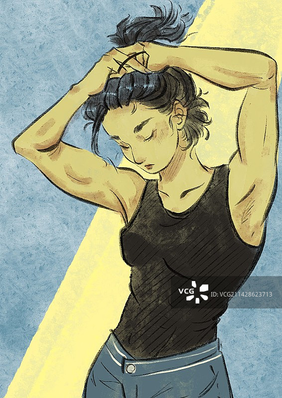 帅气健身女性图片素材