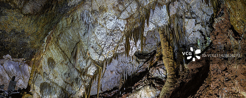 溶洞钟乳石特写图片素材