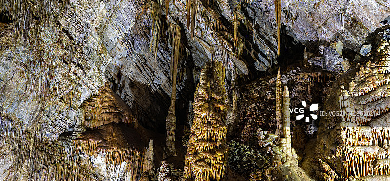 溶洞钟乳石特写图片素材