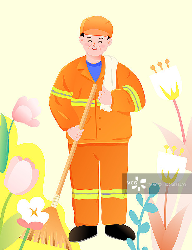 劳动节环卫工人图片素材