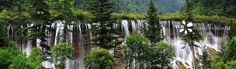 九寨沟树正瀑布图片素材