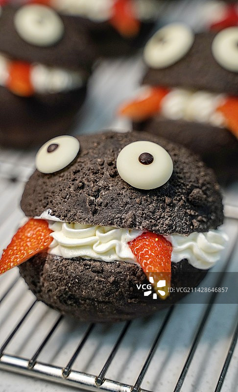 奶油夹心面包图片素材