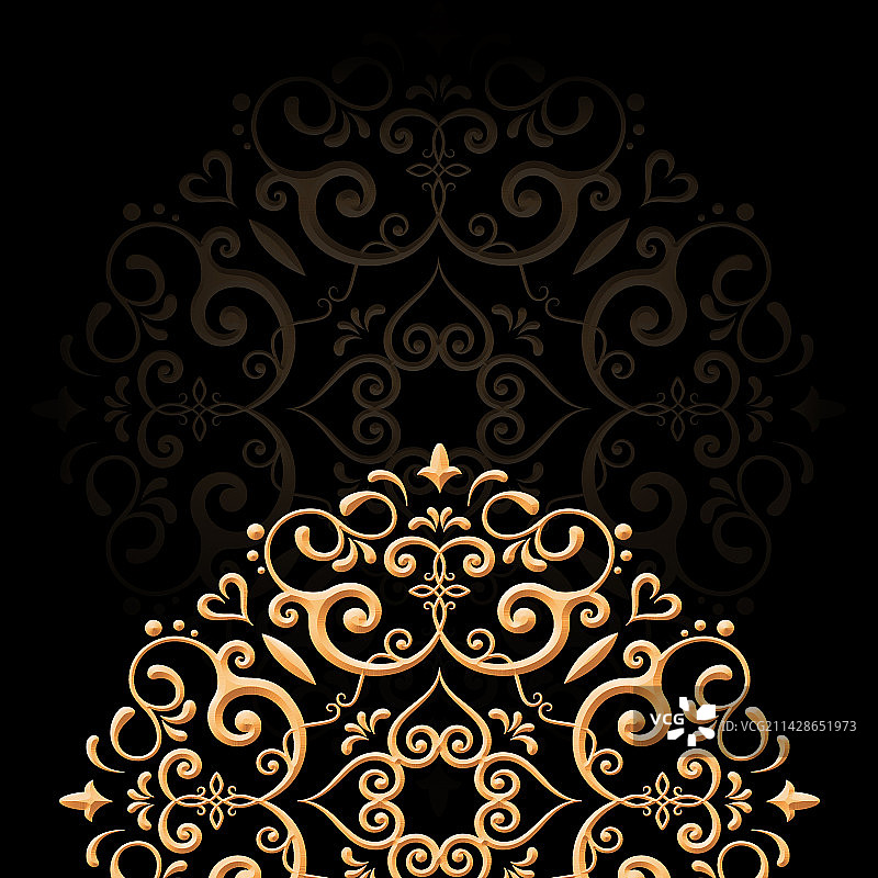 豪华背景图案，装饰图案，黑金图片素材