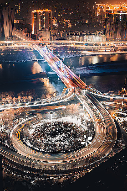 小西湖立交桥图片素材