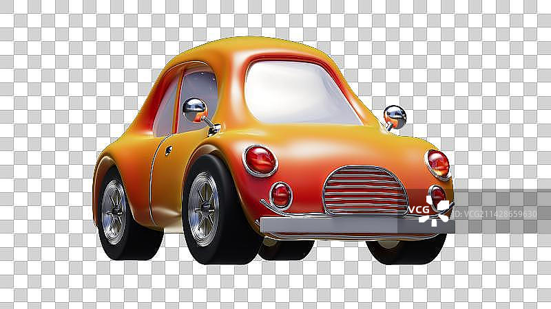 c4d立体卡通小轿车图片素材