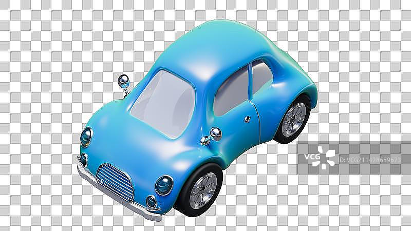 c4d立体卡通小轿车图片素材