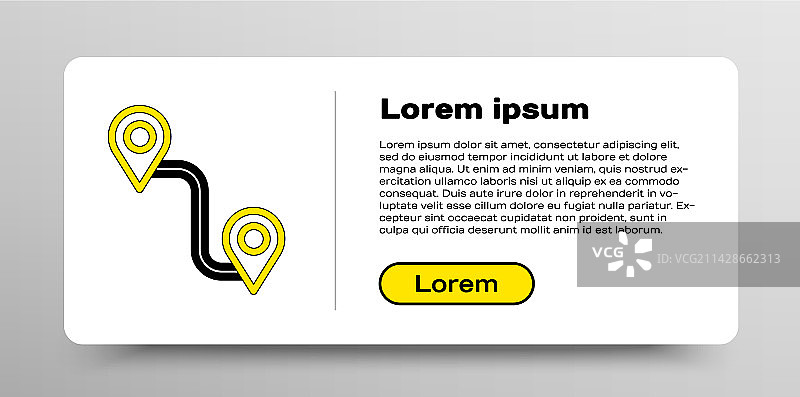 白色背景上的线条路线位置隔离图标图片素材