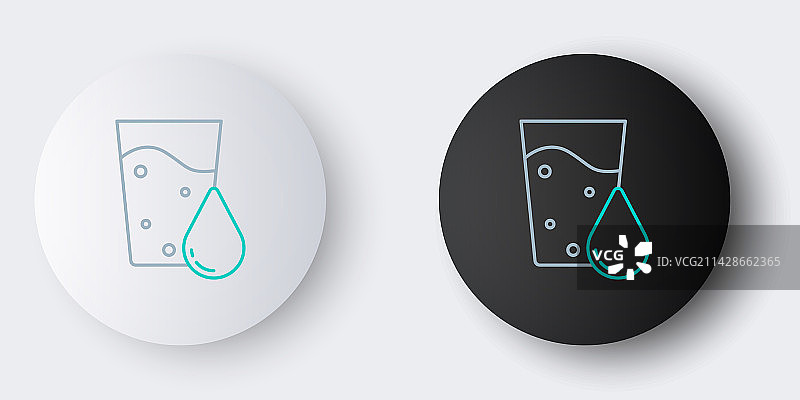 灰色背景上的水杯线条图标图片素材