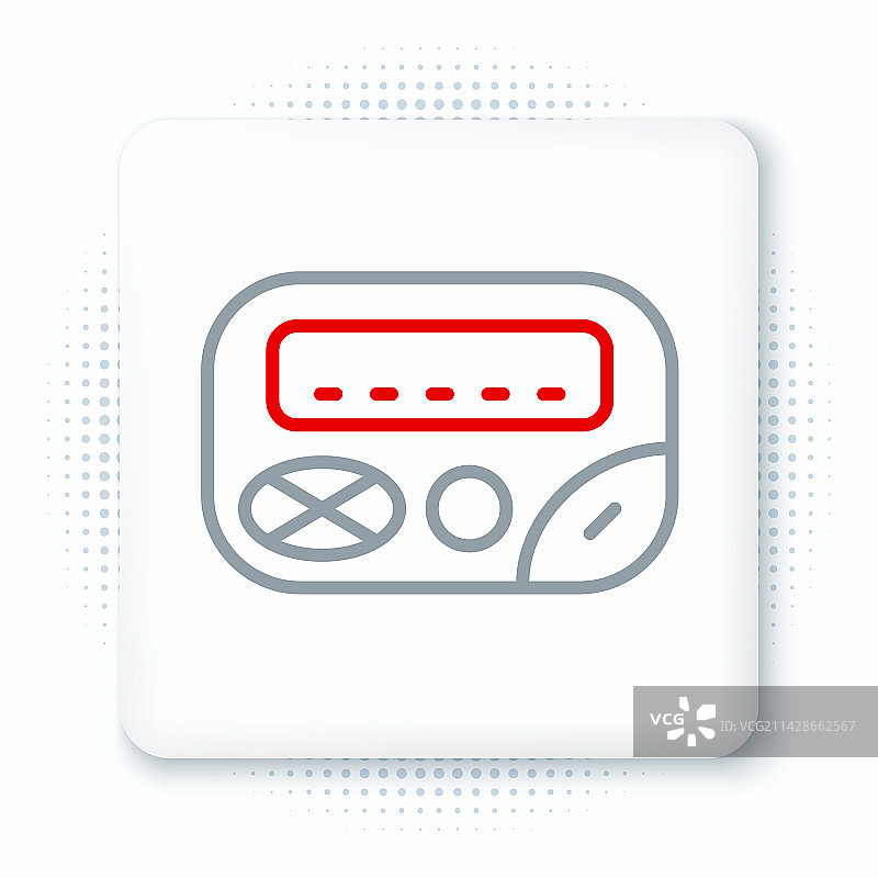 白色背景上的线条寻呼机图标图片素材