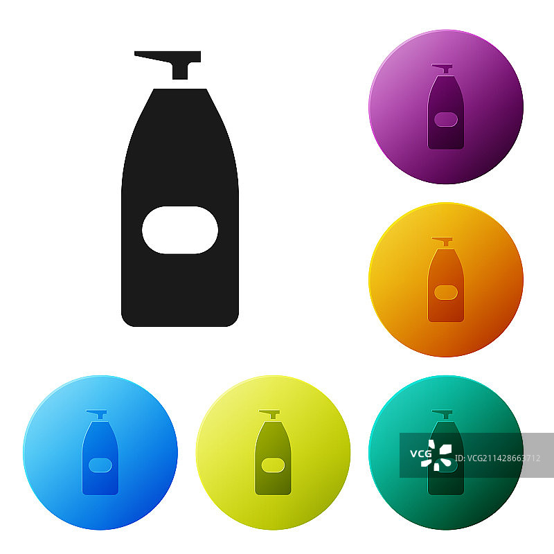 黑色瓶装抗菌洗手液图片素材