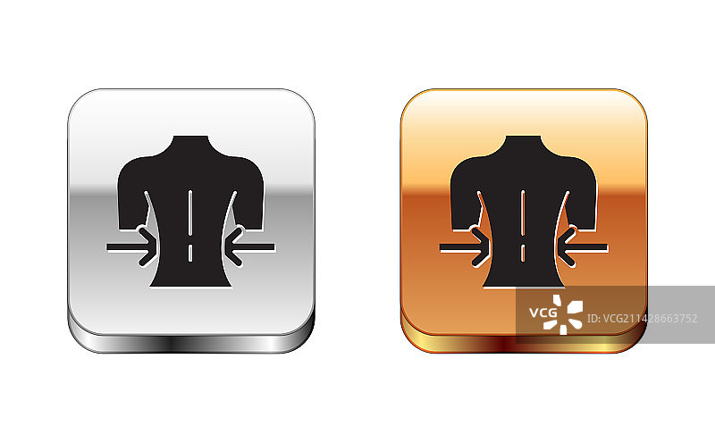 白色背景上的黑色按摩图标图片素材